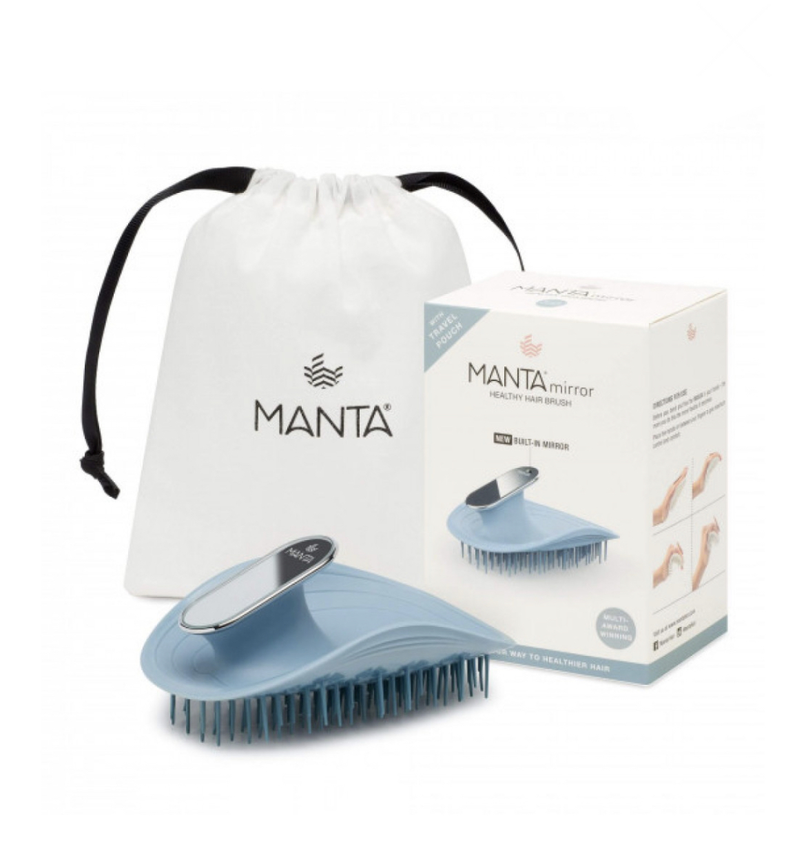 Manta Щетка для волос с зеркалом Mirror Brush Manta Щетка для волос с зеркалом Mirror Brush