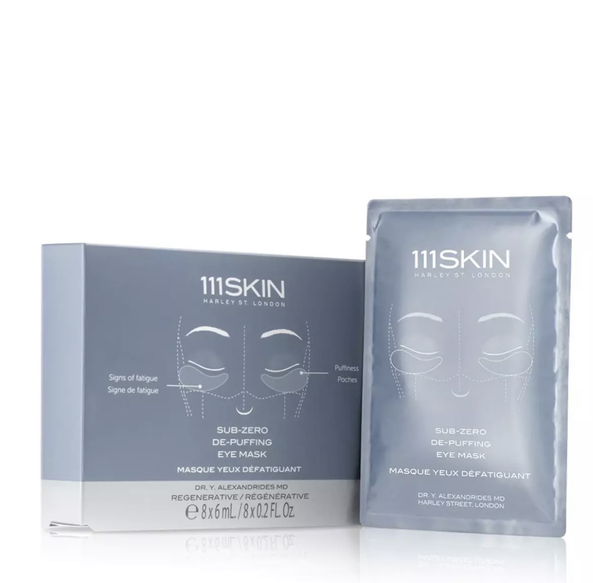 111Skin Маска для кожи вокруг глаз Sub Zero De-puffing Eye Mask Box