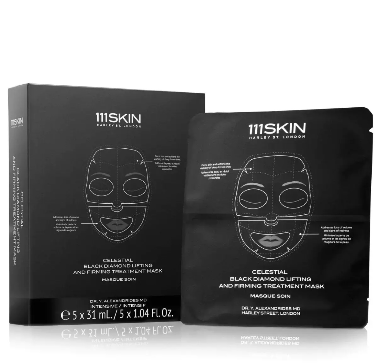 111Skin Подтягивающая и укрепляющая маска для лица Celestial Black Diamond Lifting And Firming Face Mask