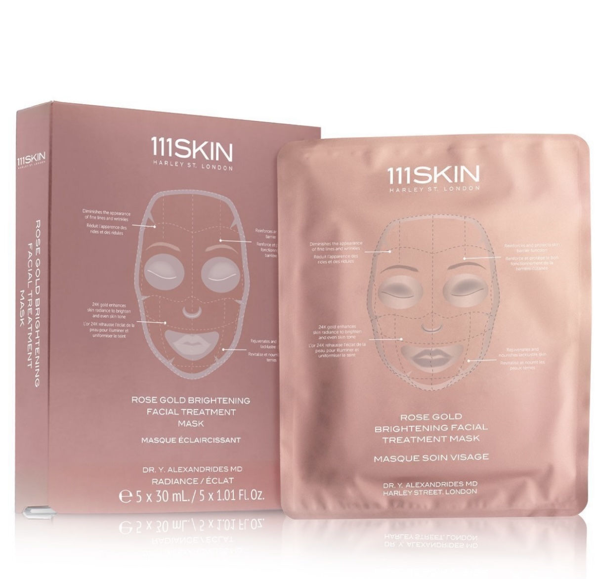 111Skin Осветляющая маска для лица с розовым золотом Rose Gold Brightening Facial Treatment Mask 111Skin Осветляющая маска для лица с розовым золотом Rose Gold Brightening Facial Treatment Mask