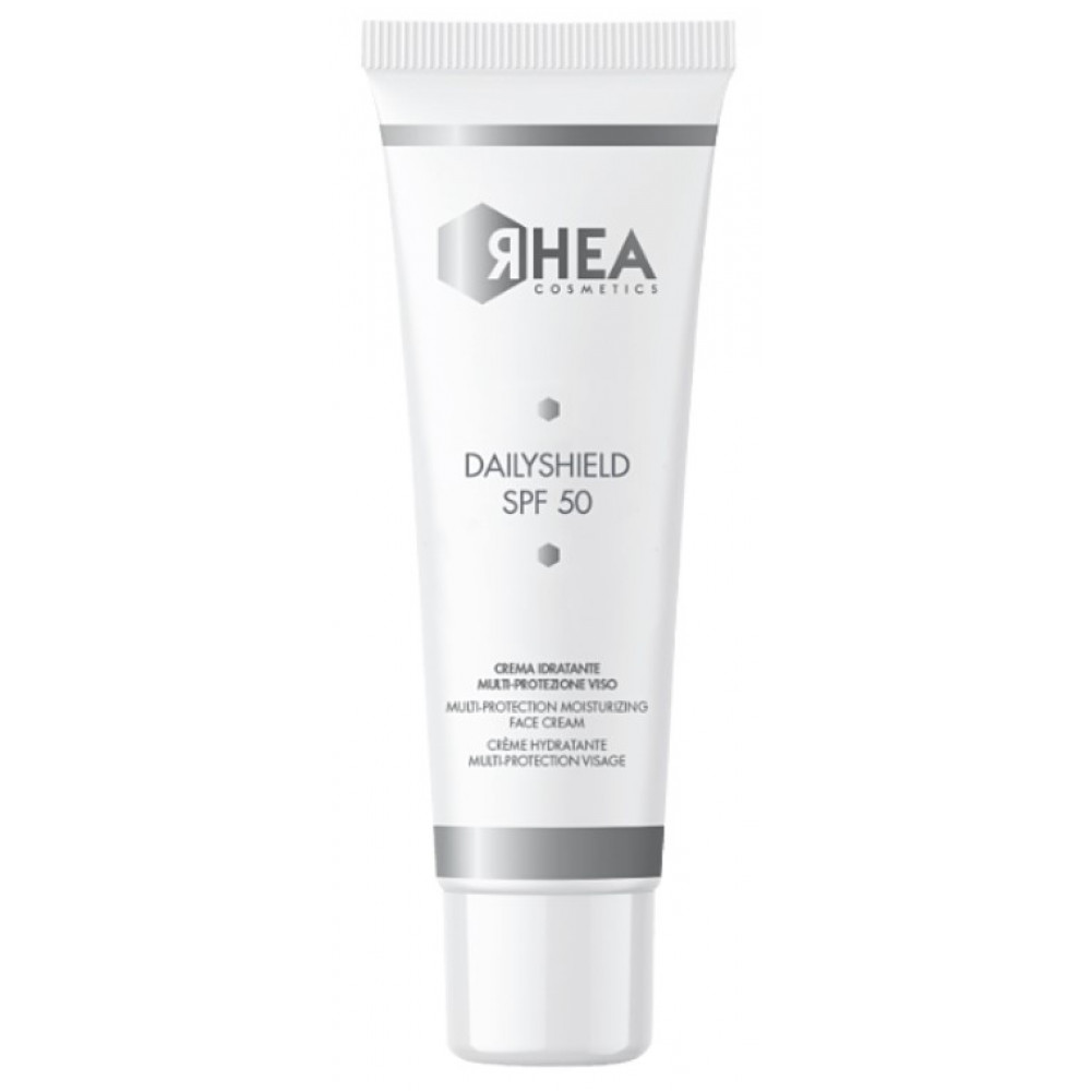 Rhea cosmetics Daily Shield spf50 - Мультизащитный увлажняющий крем для лица Rhea cosmetics Daily Shield spf50 - Мультизащитный увлажняющий крем для лица