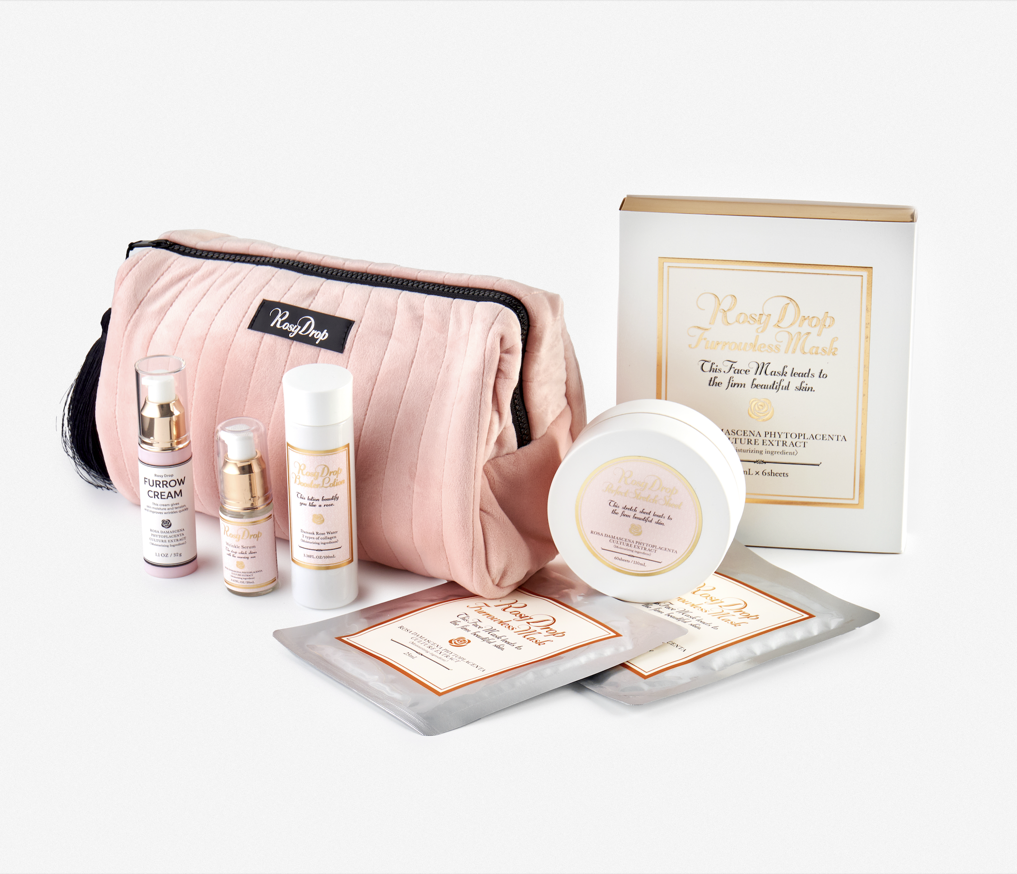 Rosy Drop Gift Set Big with Cosmetig Bag - Подарочный набор большой с косметичкой