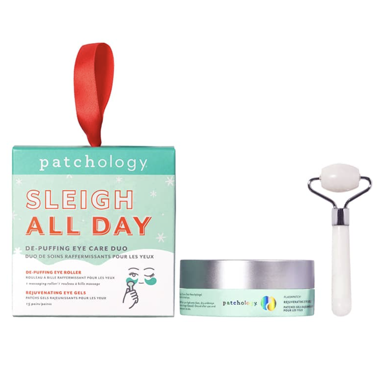 Patchology Sleigh All Day - Праздничный восстанавливающий набор патчей с роллером