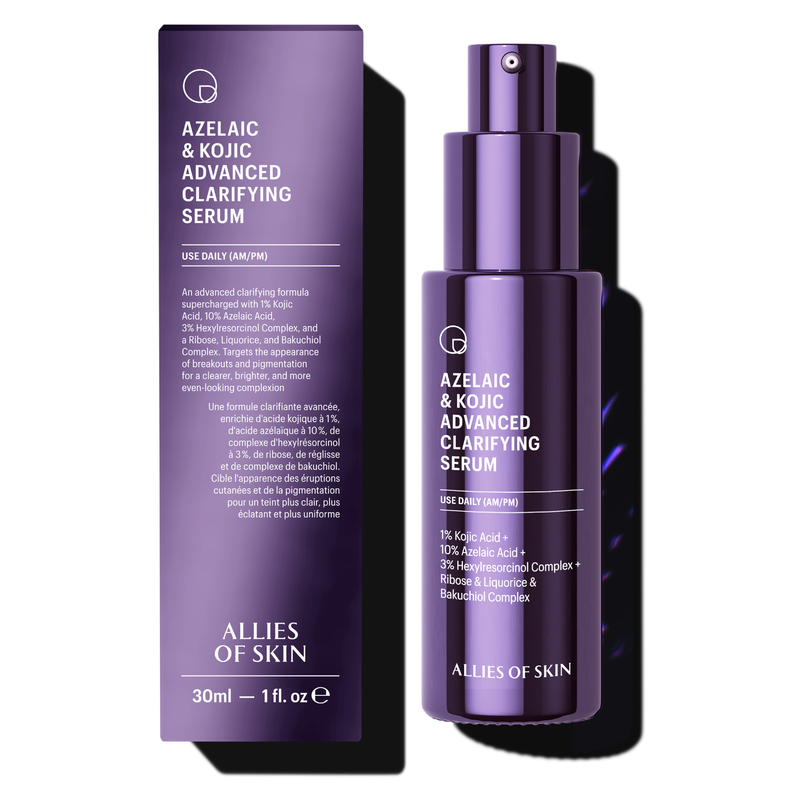 Allies of Skin Azelaic & Kojic Advanced Clarifying Serum - Сыворотка осветляющая с азелаиновой кислотой