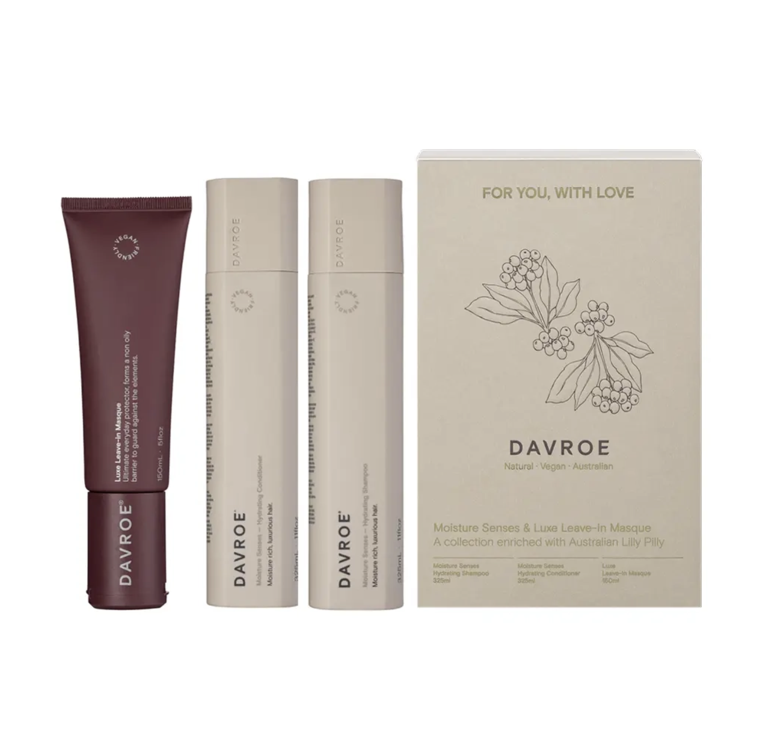 Davroe Smooth Senses Mothers Day Trio Pack - Набор трио для увлажнения волос
