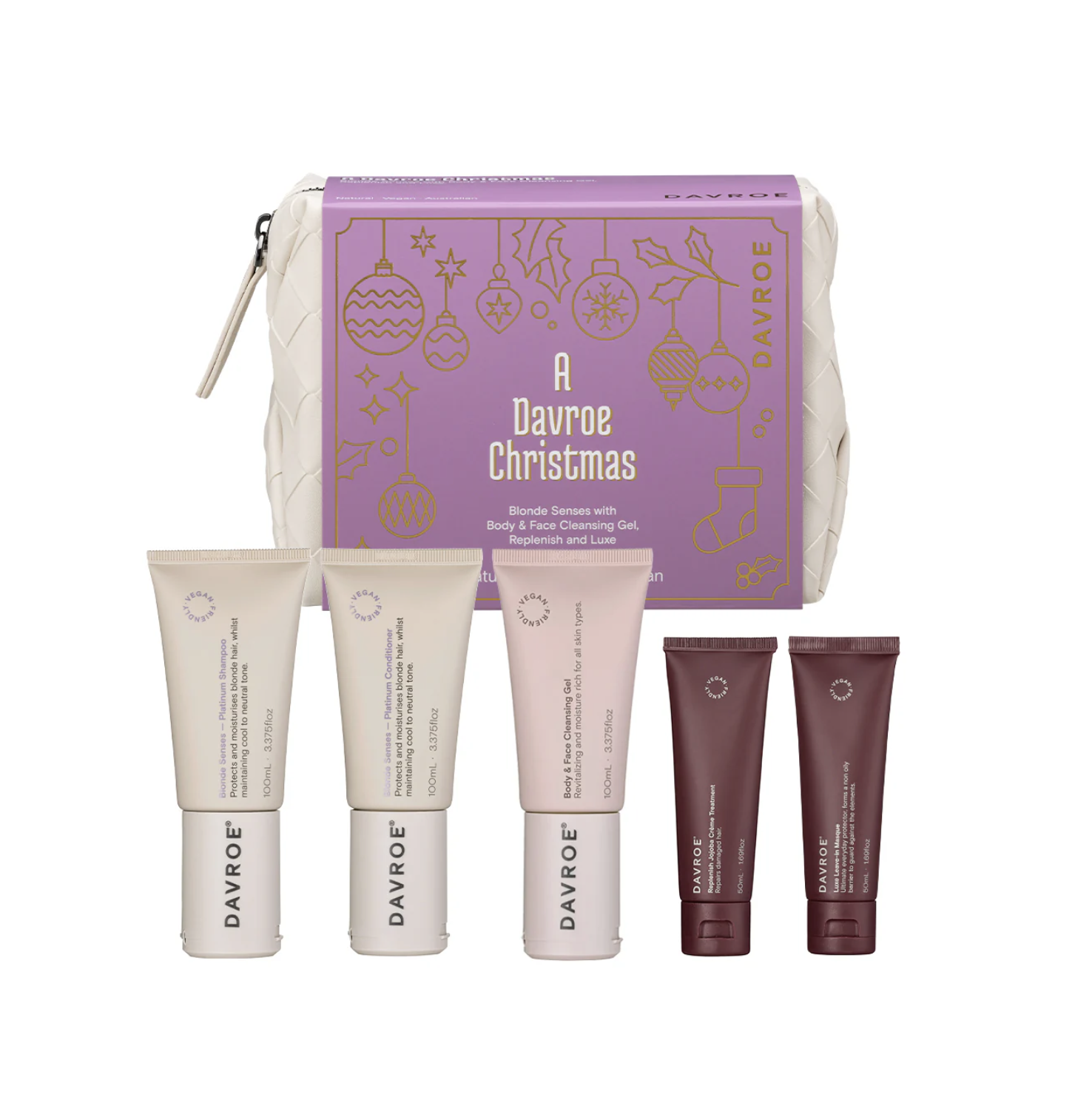 Davroe Christmas Blonde Senses Travel Pack - Рождественский тревел набор для блонда