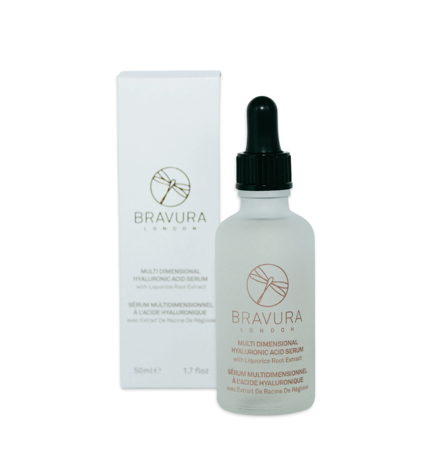 Bravura London Multi Dimensional Hyaluronic Acid Serum with Liquorice Root Extract - Зволожувальна сироватка на основі гіалу- ронової кислоти