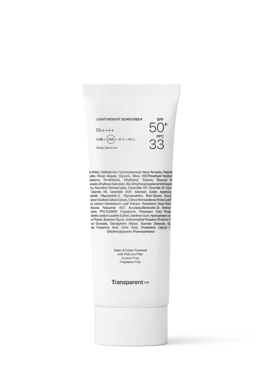 Transparent Lab Lightweight Sunscreen SPF50+ - Легкий солнцезащитный крем SPF50+