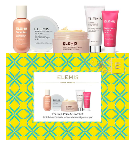 Elemis The Prep, Prime & Glow Gift On- the-Go Skincare Fan Favourites Набор Культовые Фавориты для здоровья и сияния кожи 