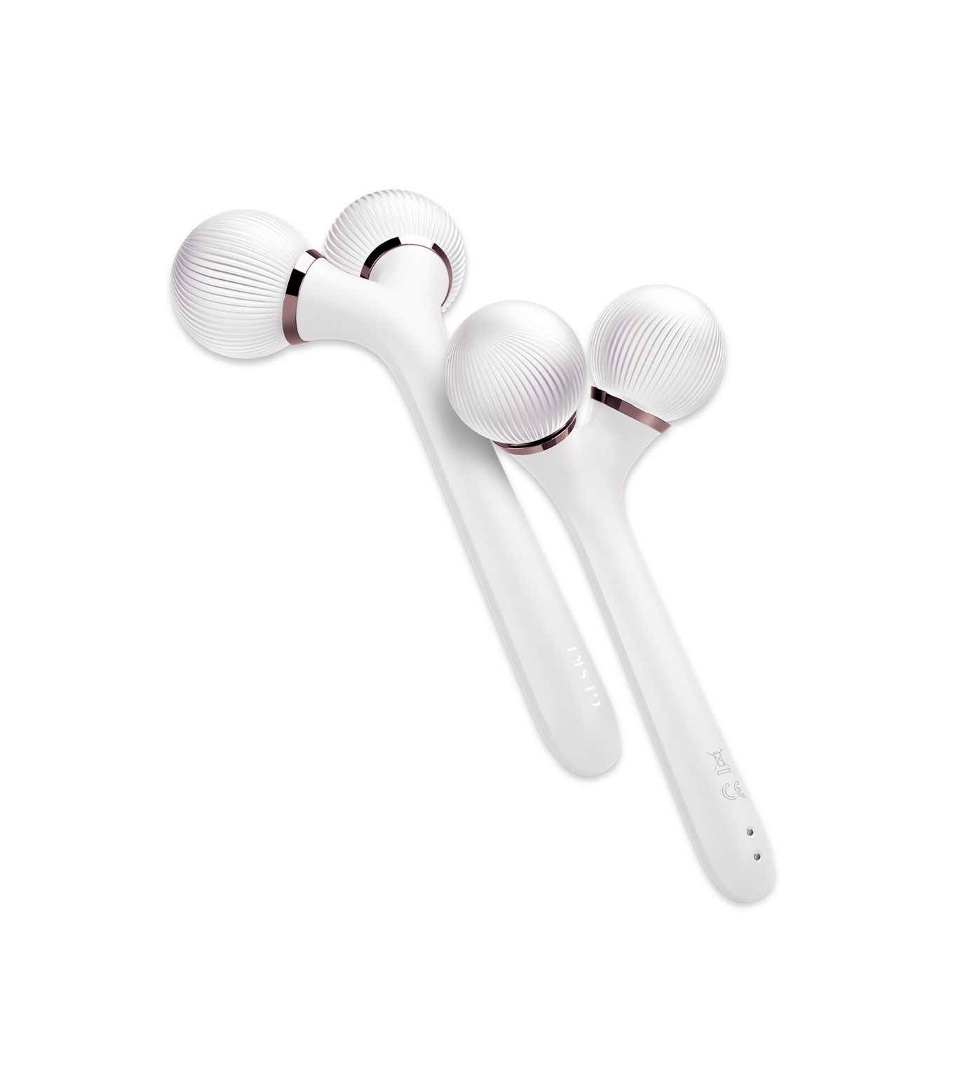 Geske Sonic Facial & Body Roller 4 in 1 Starlight - Електронний звуковий ролик для обличчя та тіла 4 в 1 пудровий