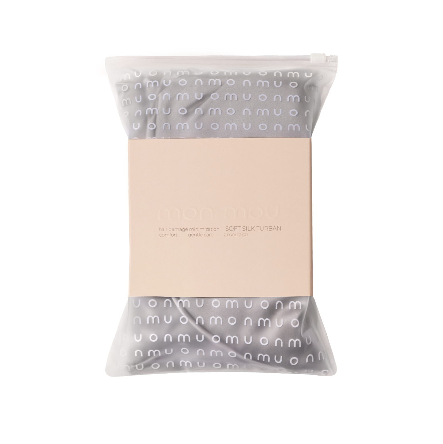 Mon Mou Hair Turban Gray-Beige - Тюрбан для волосся сіро-бежевий Mon Mou Hair Turban Gray-Beige - Тюрбан для волосся сіро-бежевий