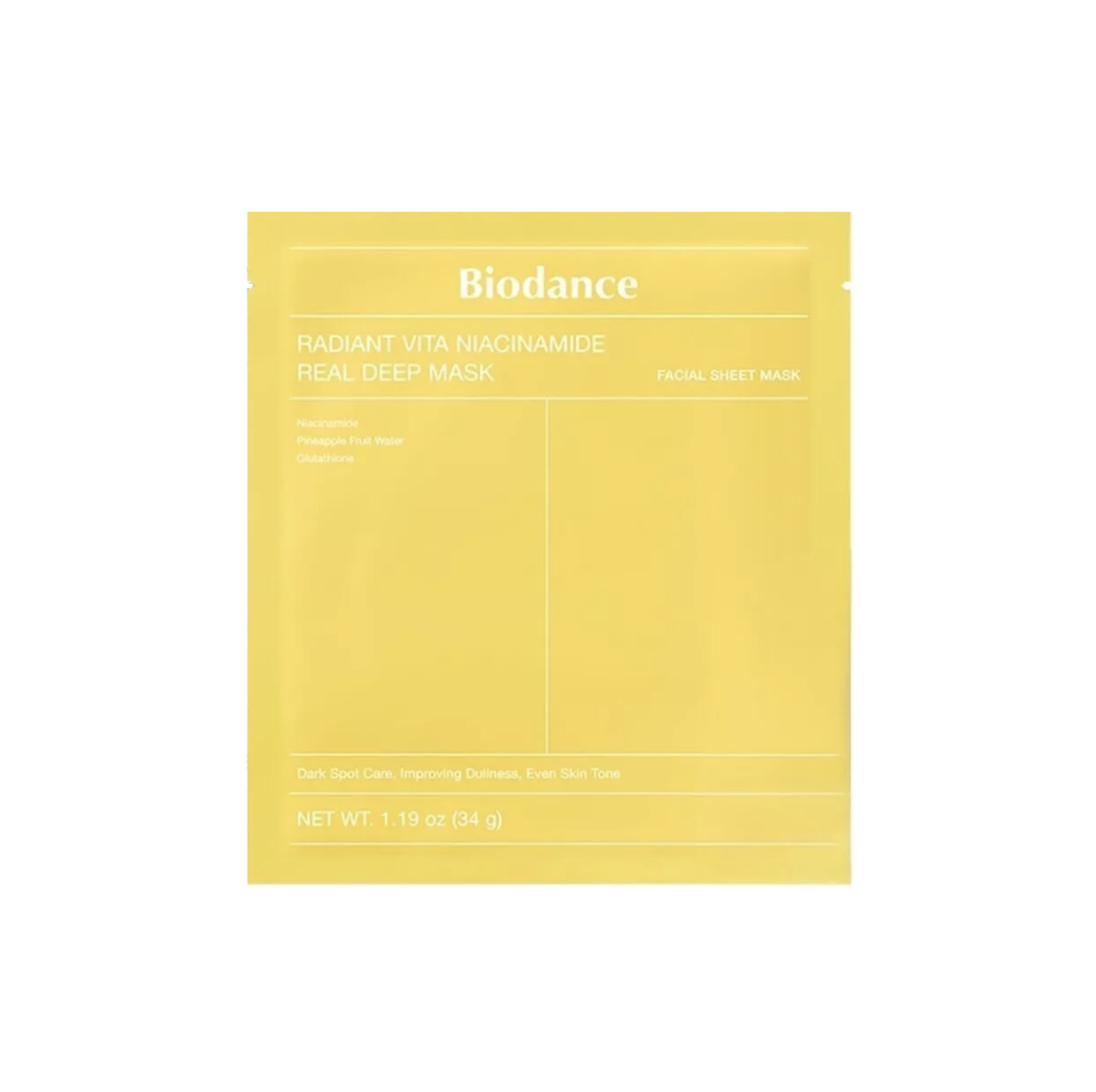 Biodance Radiant Vita Niacinamide Real Deep Mask - Маска для сияния с ниацинамидом Biodance Radiant Vita Niacinamide Real Deep Mask - Маска для сияния с ниацинамидом
