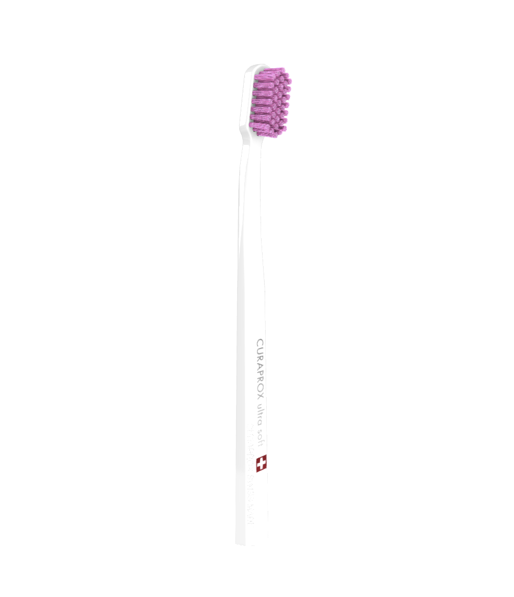 Curaprox CS 5460 Ultra Soft 0.10 mm - Зубная щетка ультрамягкая 0.10 мм бело-розовая