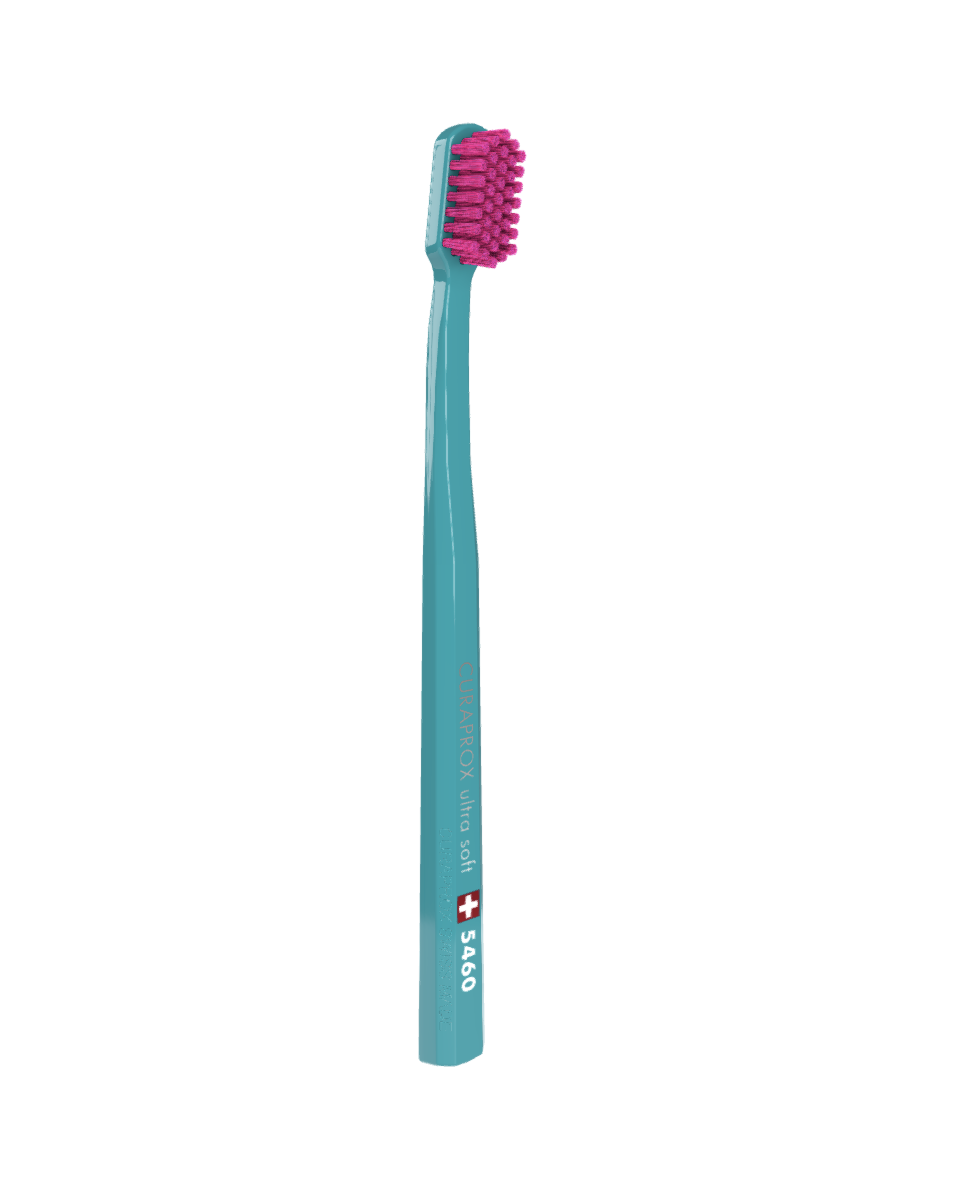 Curaprox CS 5460 Ultra Soft 0.10 mm - Зубная щетка ультрамягкая 0.10 мм бирюзово-малиновая