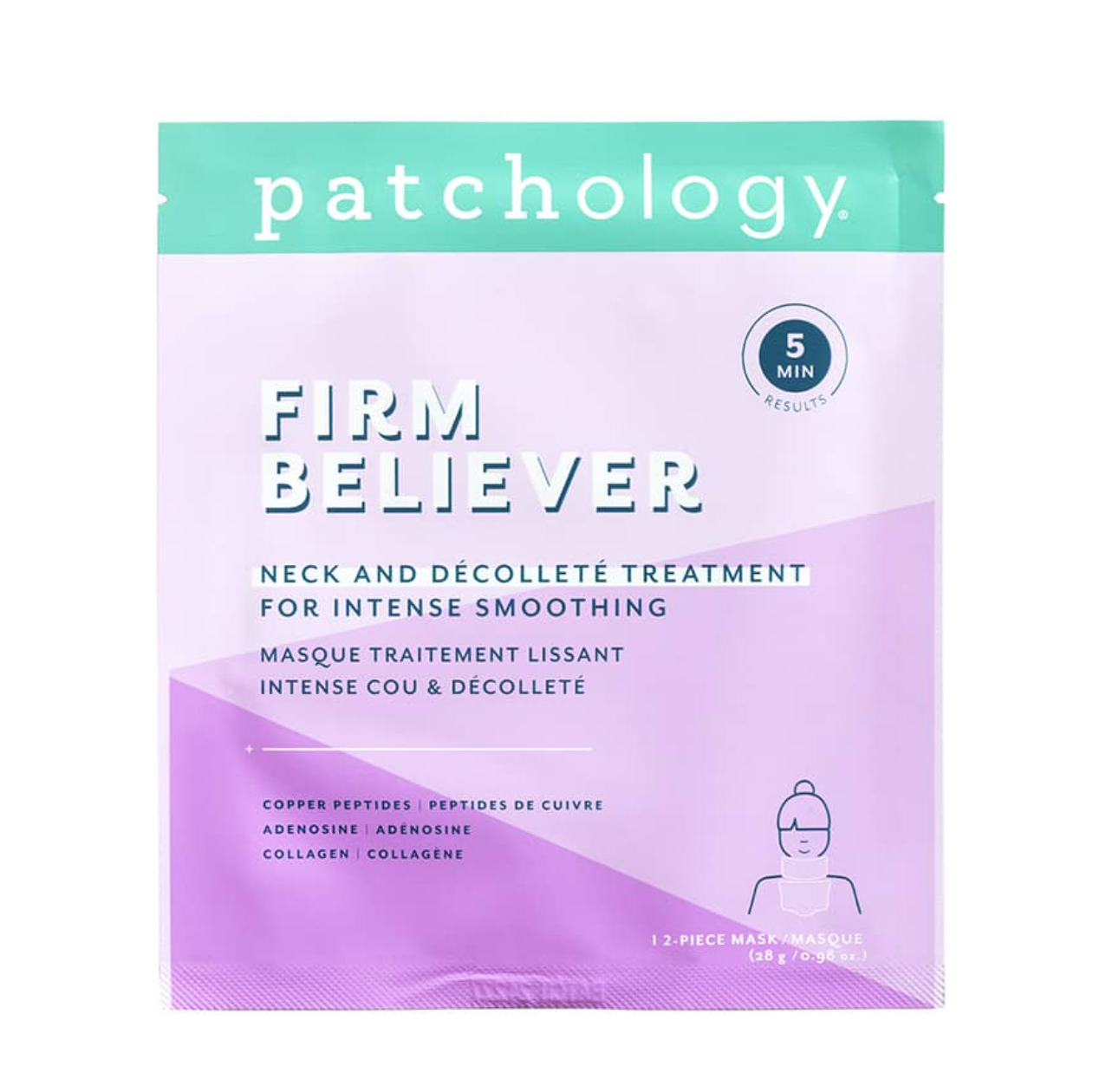 Patchology Firm Believer Neck & Décolleté Treatment - Розгладжуюча маска для шиї та декольте