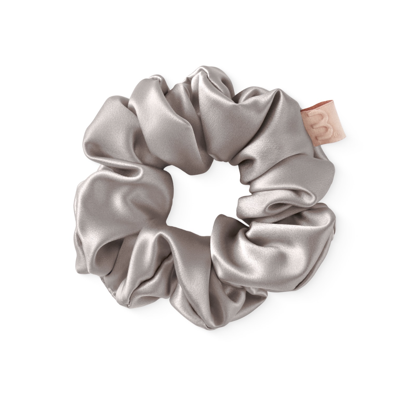 Mon Mou Silk Large Scrunchie Taupe - Объемная резинка для волос серо-бежевая