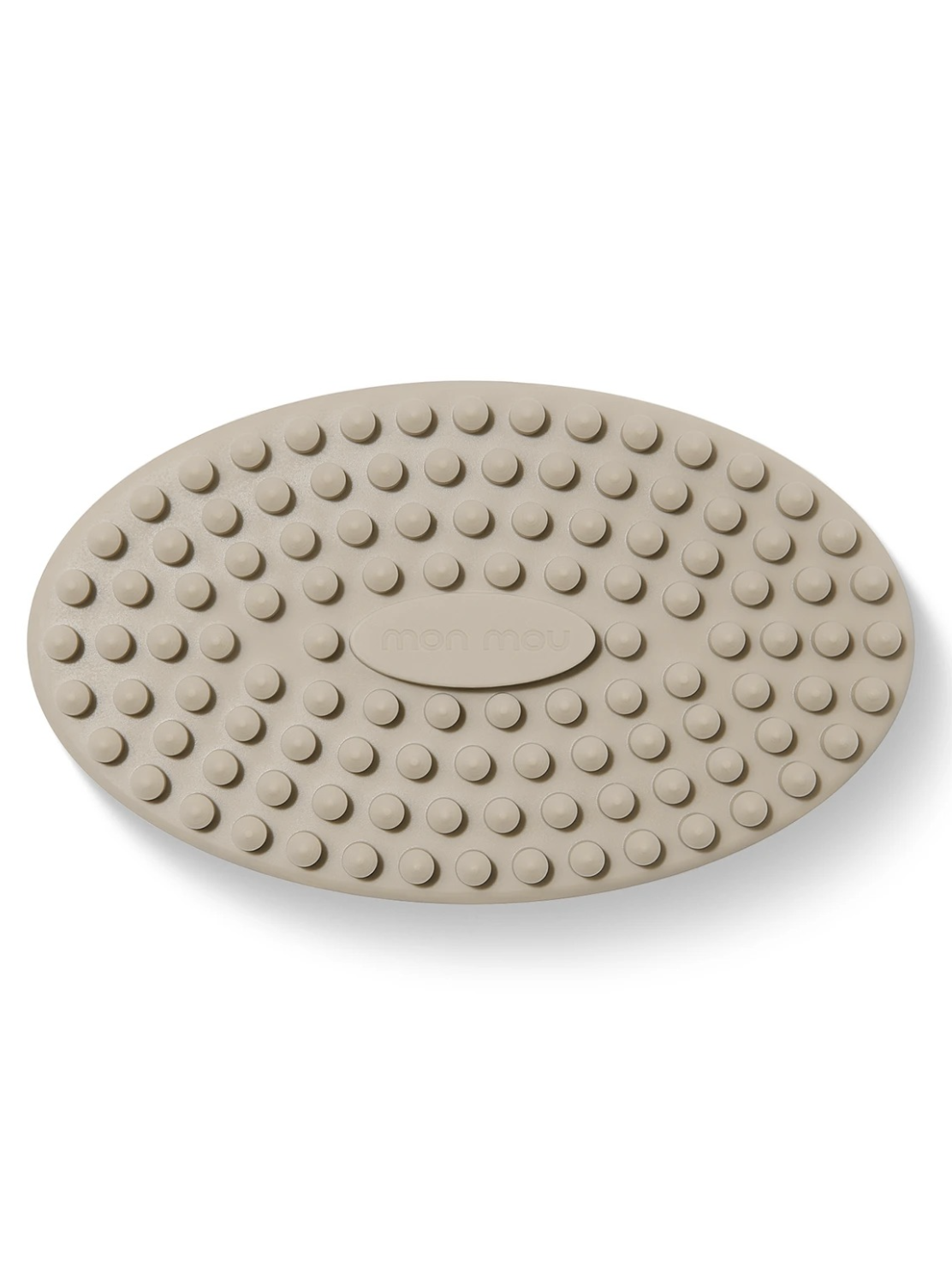 Mon Mou Soft Body Brush Taupe - Силіконова щіточка для тіла сіро-бежева