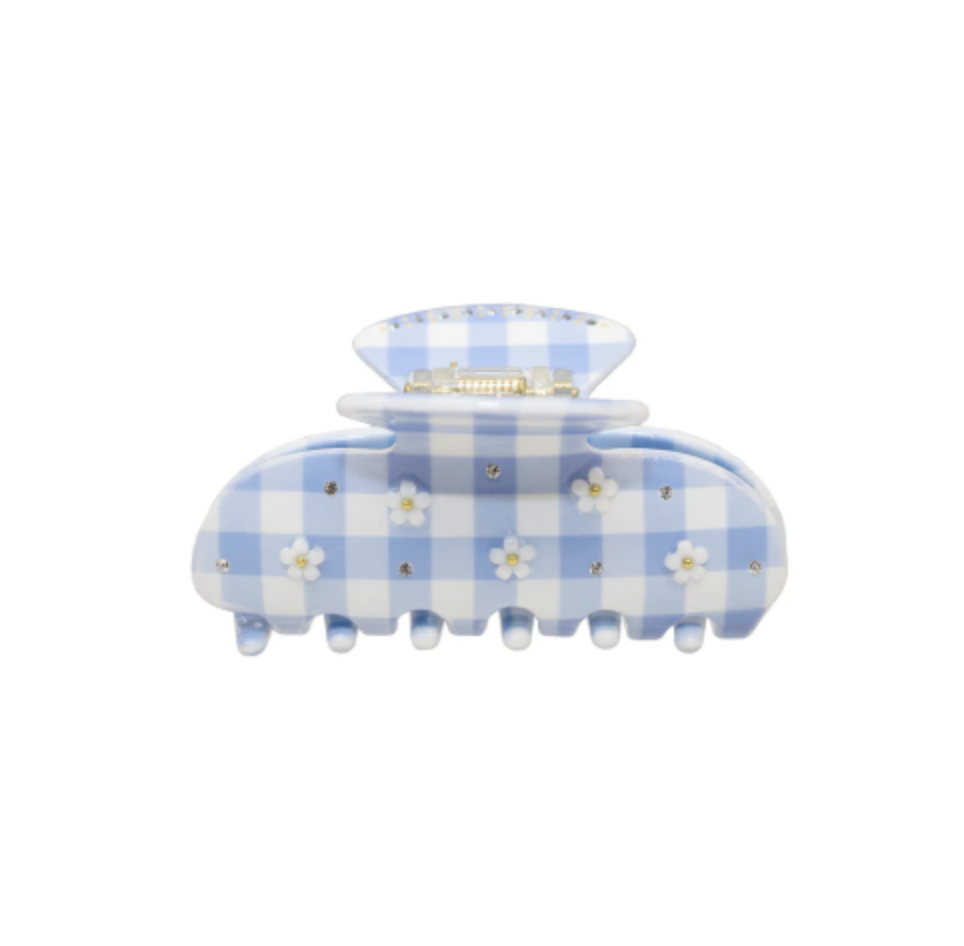 Emi Jay Sweetheart Clip in Daisy Blue Picnic - Крабик для волос