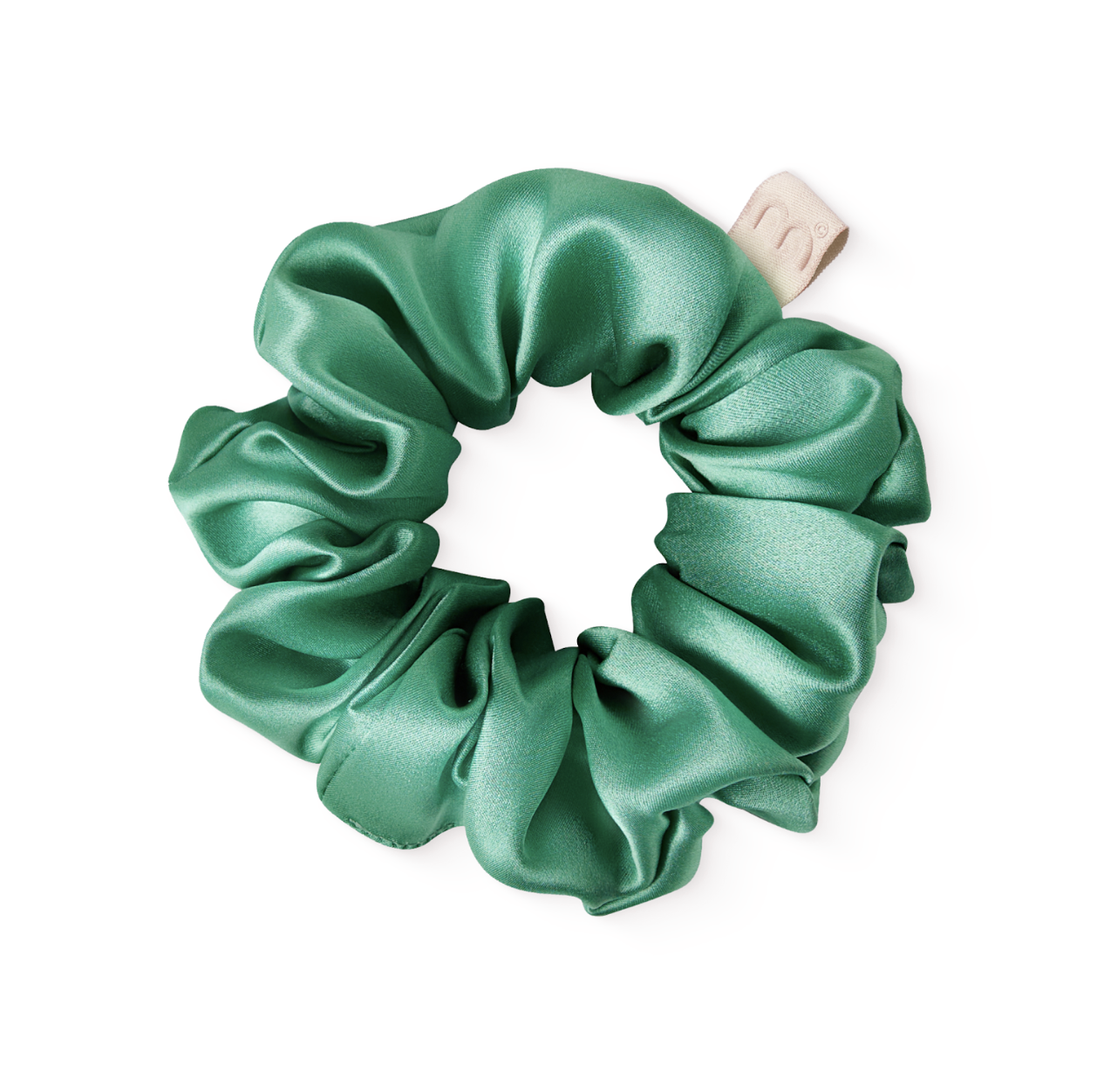 Mon Mou Silk Large Scrunchie Green - Объемная резинка для волос зеленая