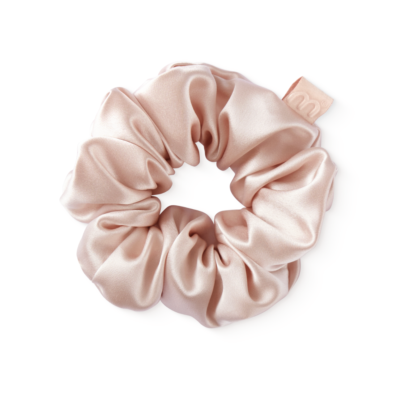 Mon Mou Silk Large Scrunchie Nude - Объемная резинка для волос нюдовая
