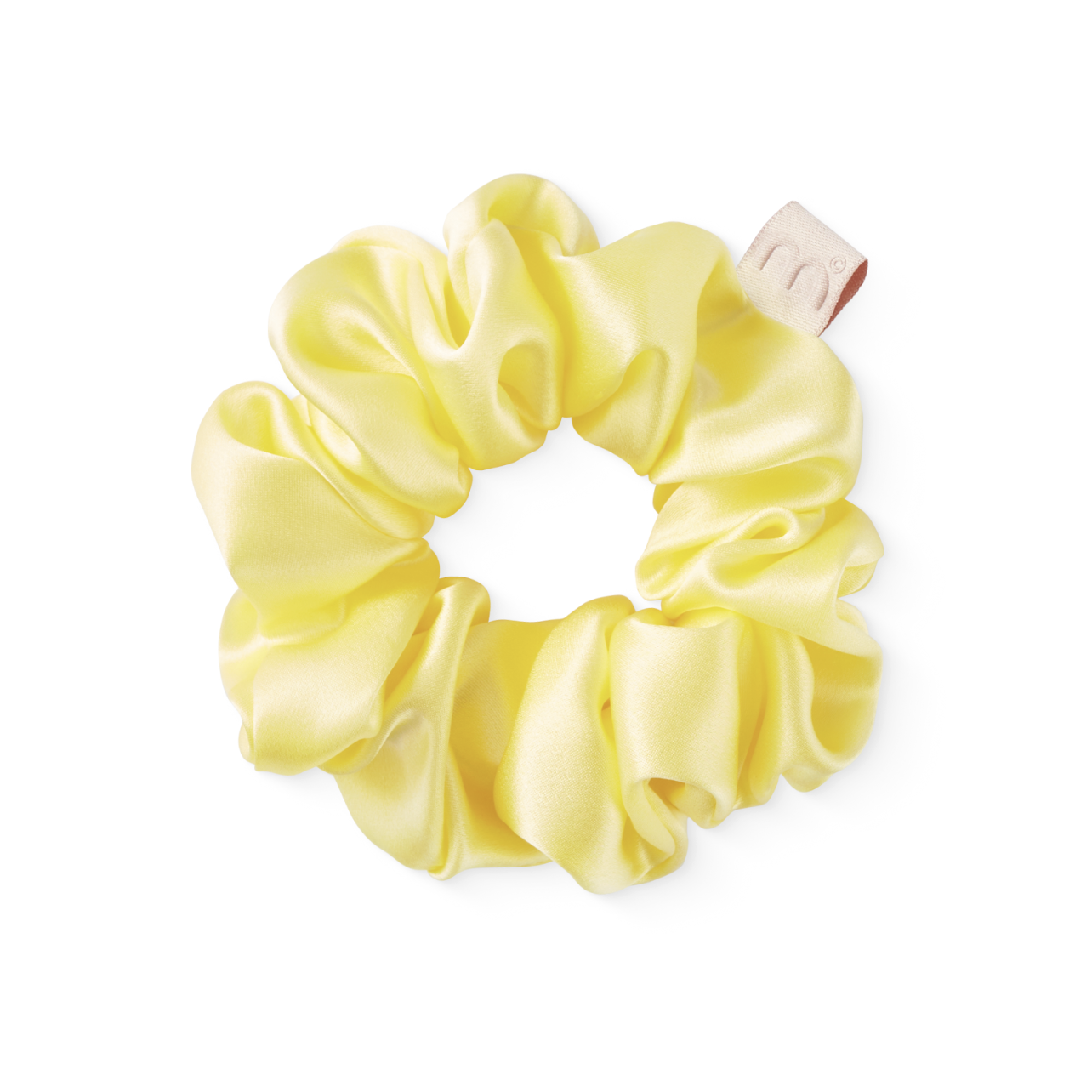 Mon Mou Silk Large Scrunchie Yellow - Объемная резинка для волос желтая