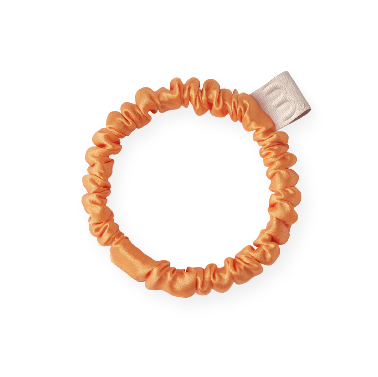 Mon Mou Silk Slim Scrunchie Orange - Тонкая резинка для волос оранжевая