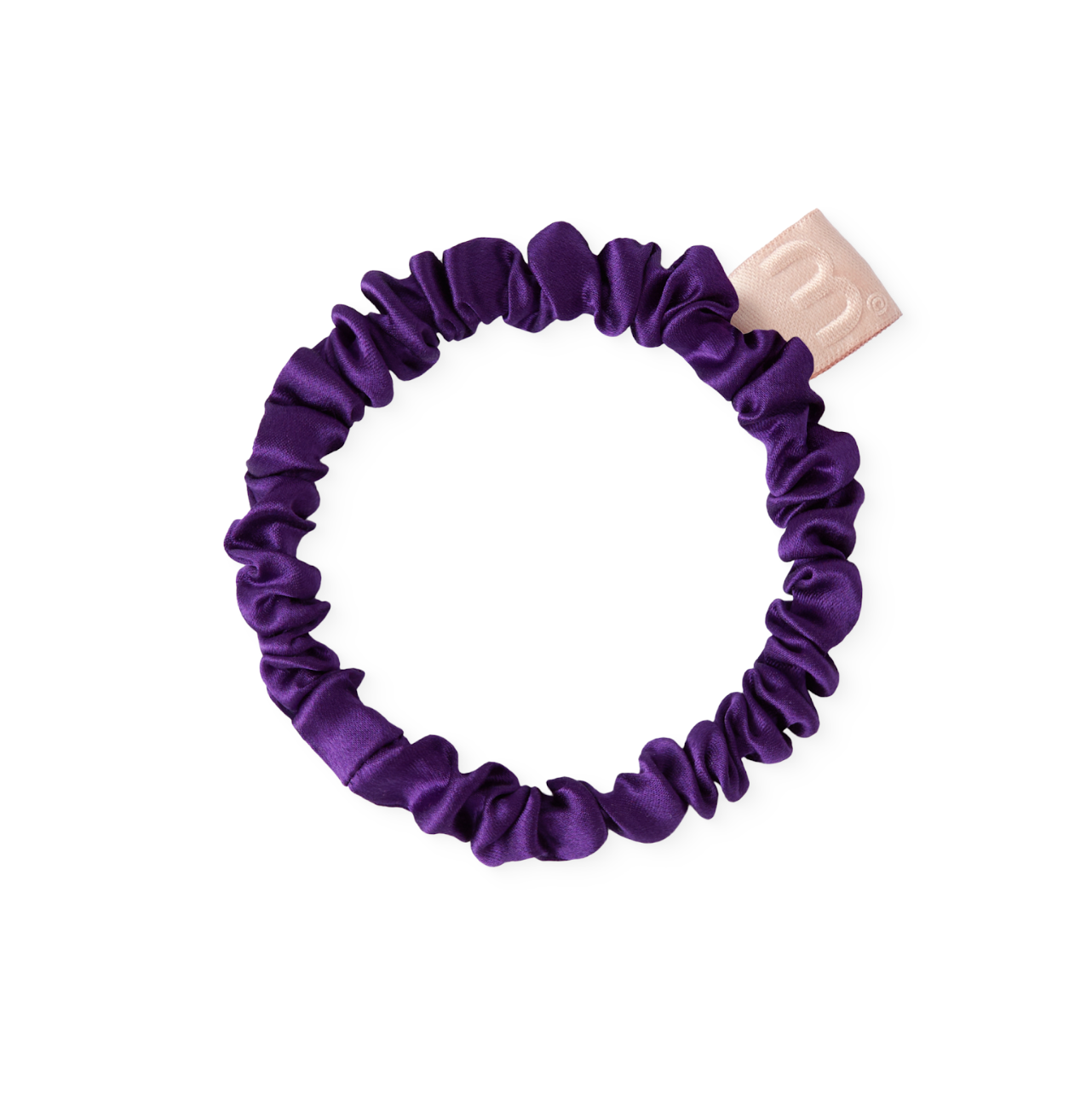 Mon Mou Silk Slim Scrunchie Purple - Тонкая резинка для волос фиолетовая