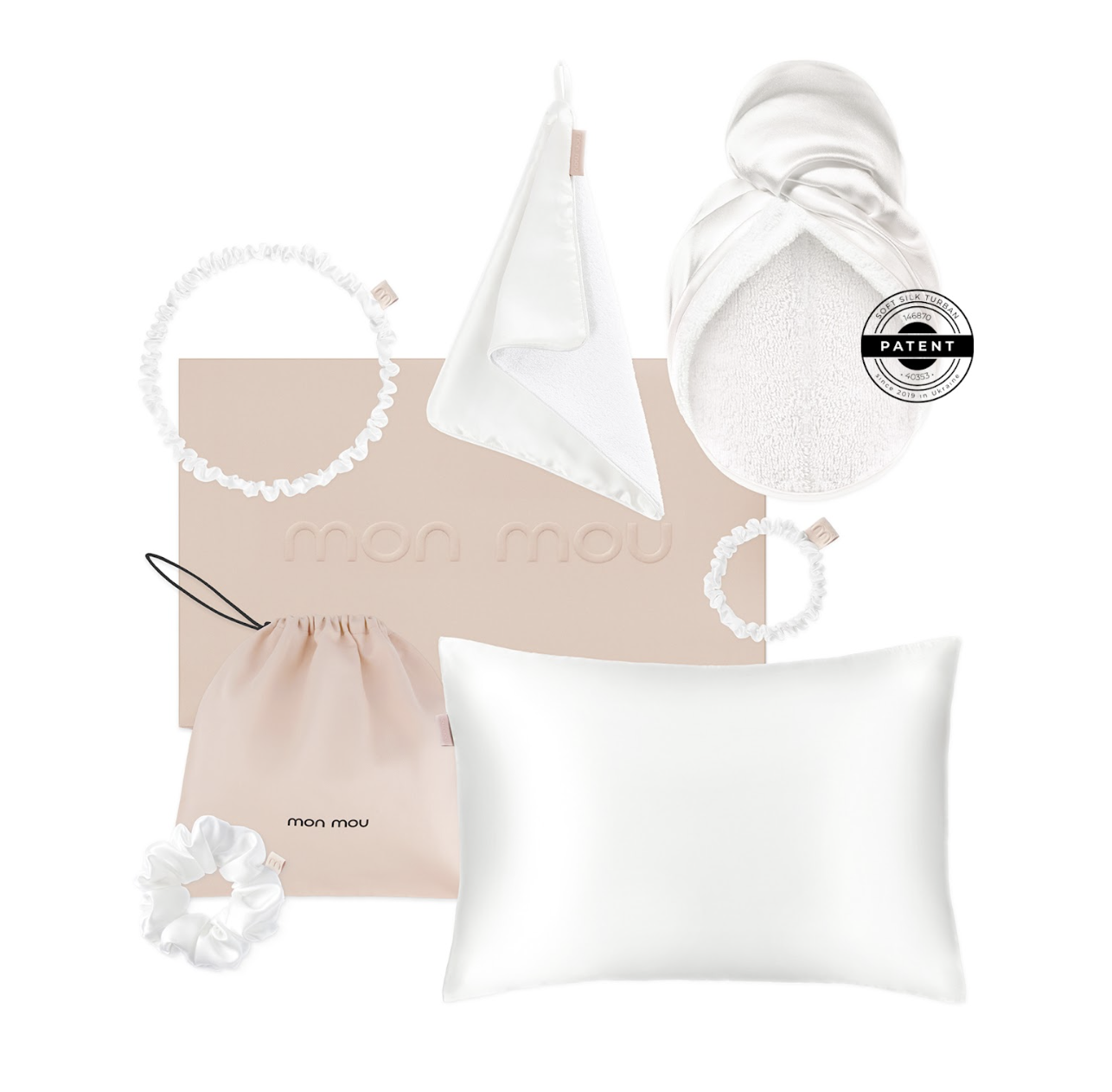Mon Mou Soft Silk Set White - Подарочный набор белый