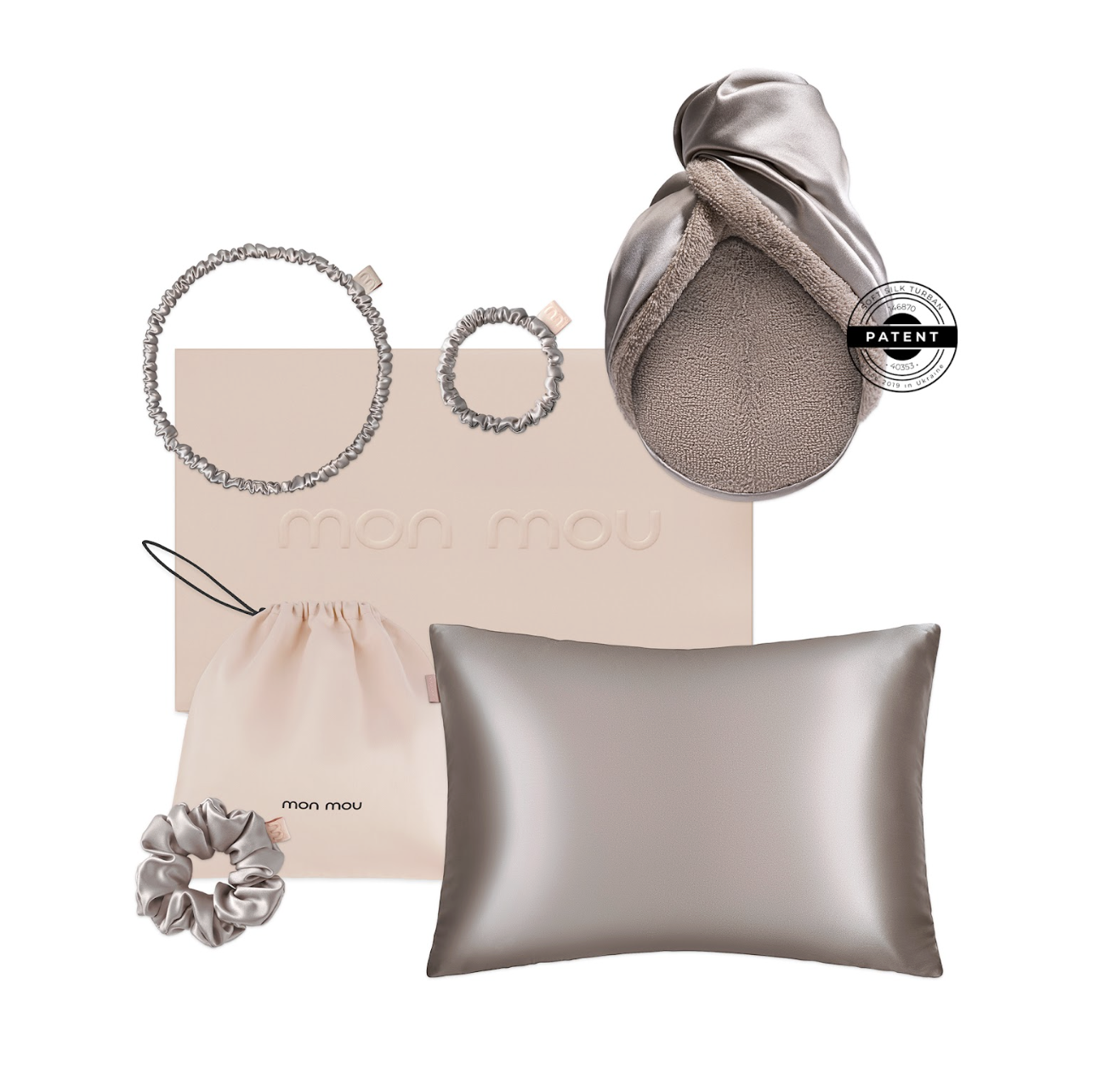 Mon Mou Soft Silk Set Taupe - Подарочный набор серо-бежевый