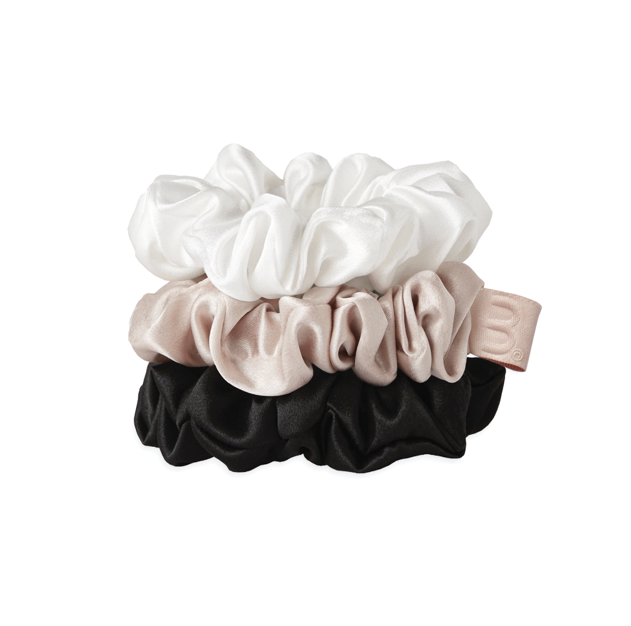 Mon Mou Silk Medium Scrunchies Set - Набор из 3 средних резинок для волос