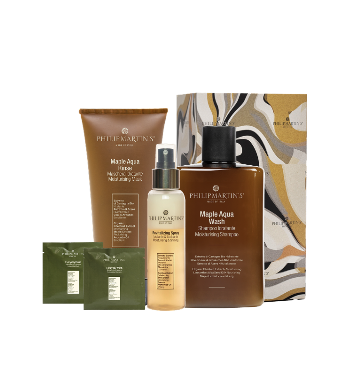Philip Martin's Maple Aqua Christmas Gift - Різдвяний подарунковий набір для живлення і зволоження волосся