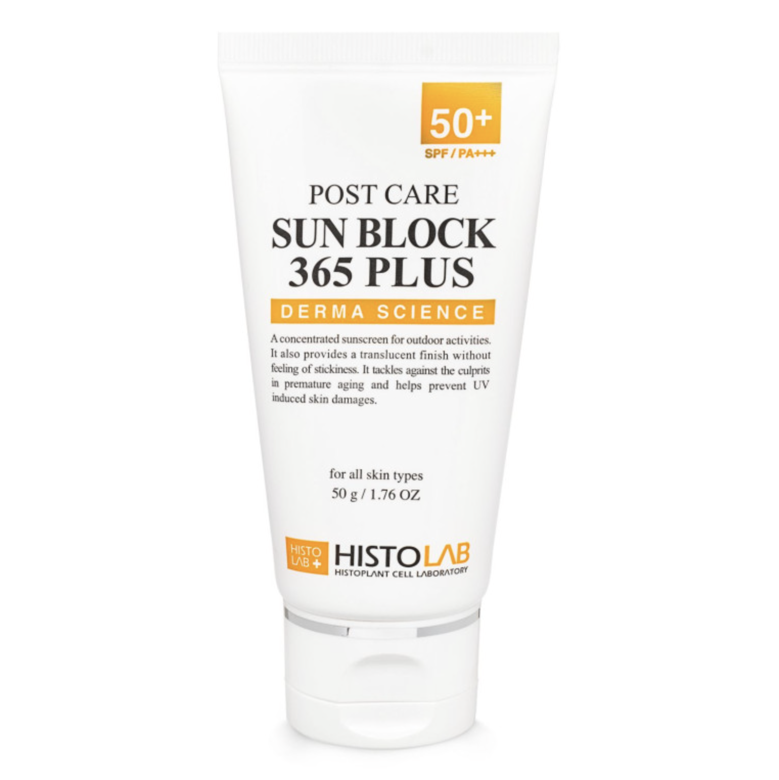 Histolab Post Care Sun Block 365 Plus SPF 50+/PA+++ - Крем сонцезахисний для обличчя SPF 50+