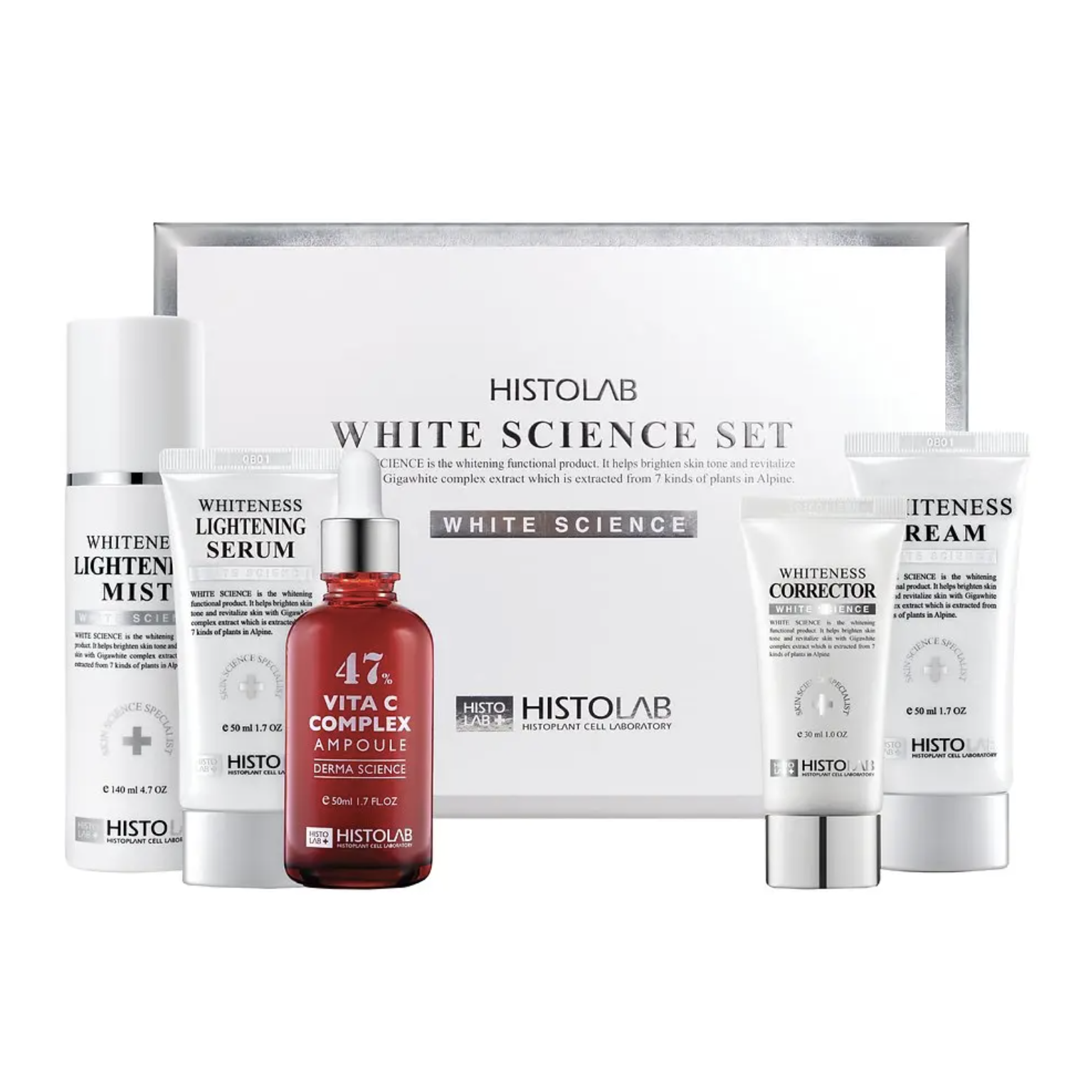 Histolab White Science Set - Набір для боротьби з пігментацією та освітлення шкіри обличчя