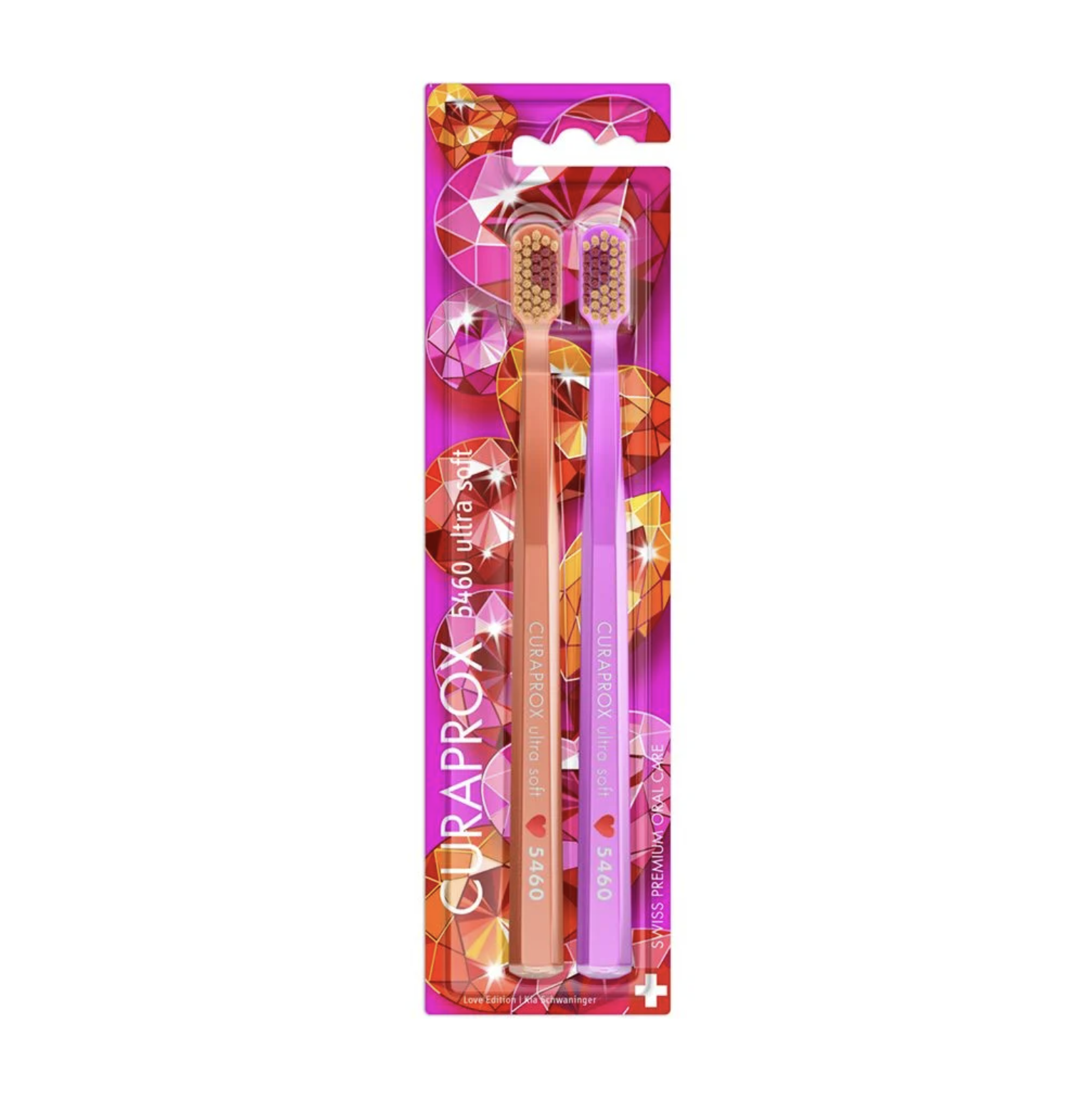 Curaprox Toothbrush Duo Love Edition 2026 Ultrasoft 0.10 mm CS5460 - Набір ультра м'ягких зубних щіток 0.10 мм