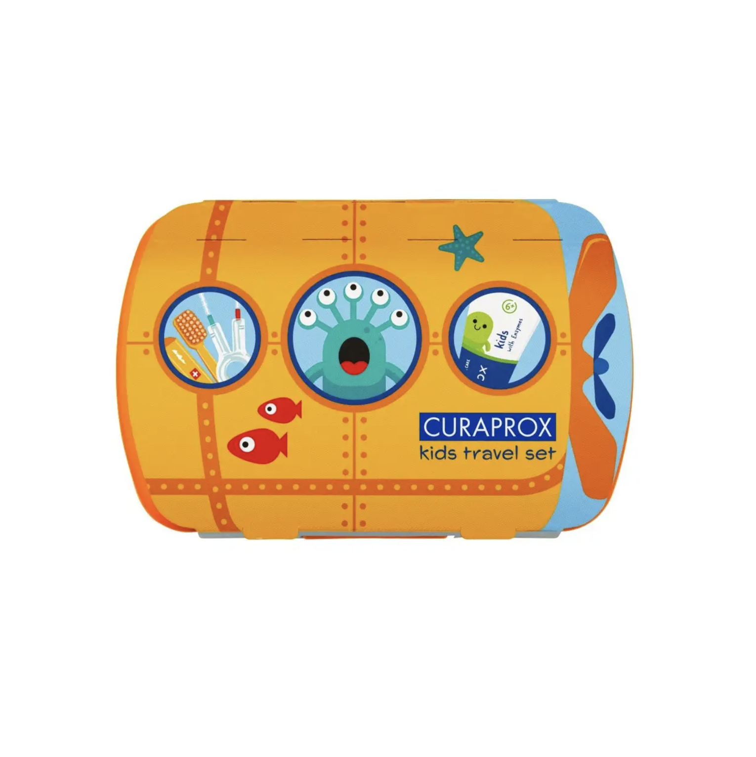 Curaprox Kids Travel Set Orange - Дорожній дитячий набір помаранчевий