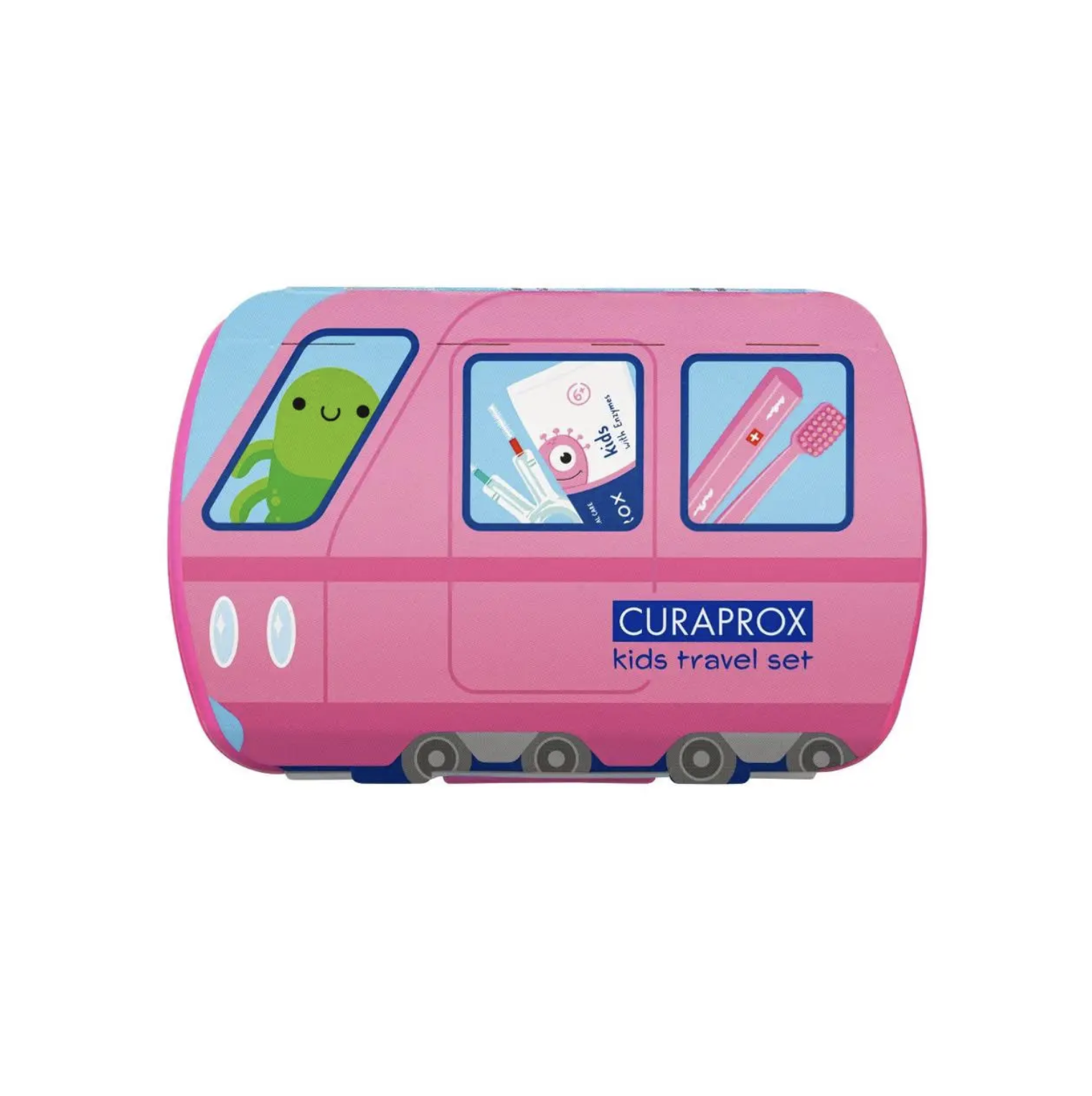 Curaprox Kids Travel Set Pink - Дорожній дитячий набір рожевий