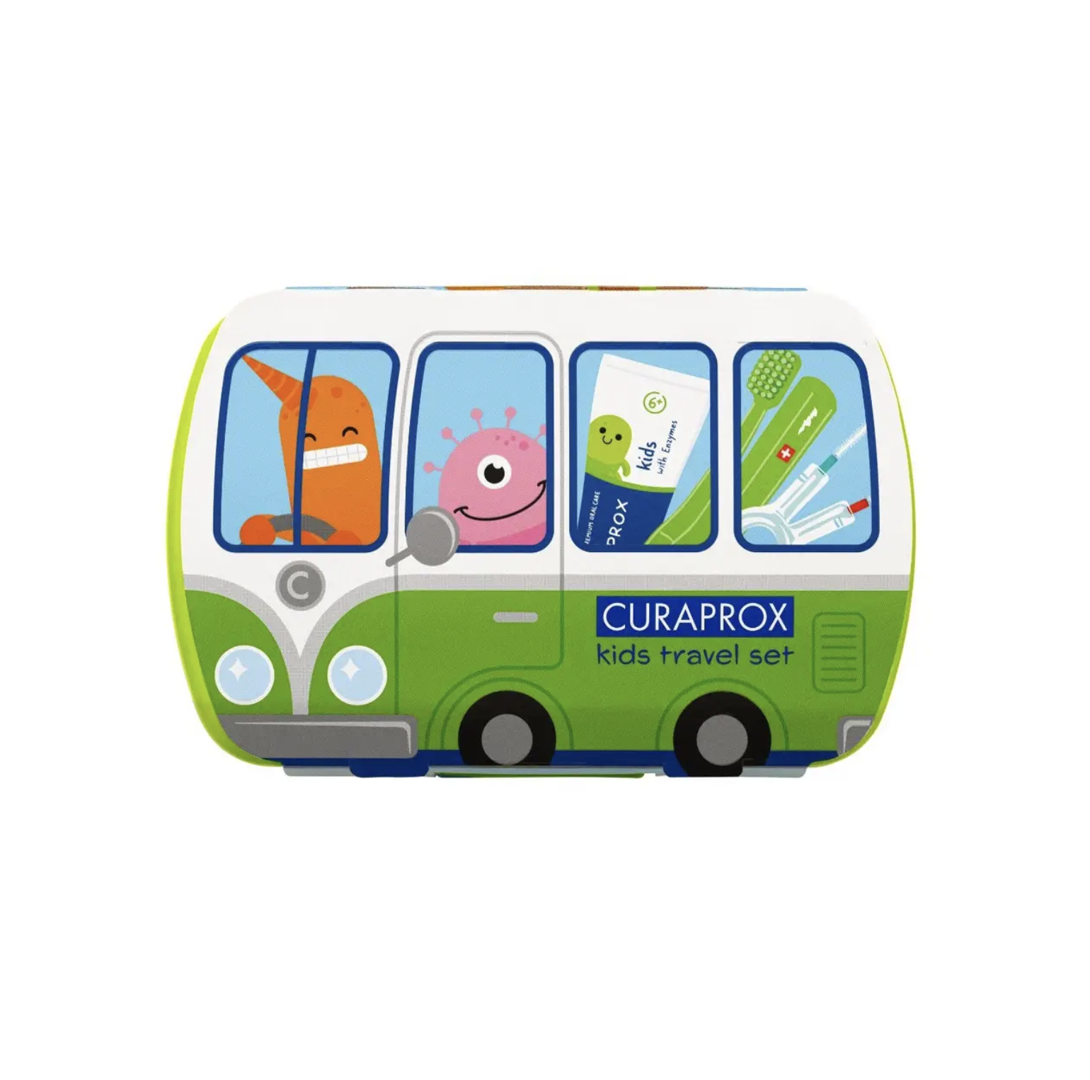 Curaprox Kids Travel Set Green - Дорожній дитячий набір зелений