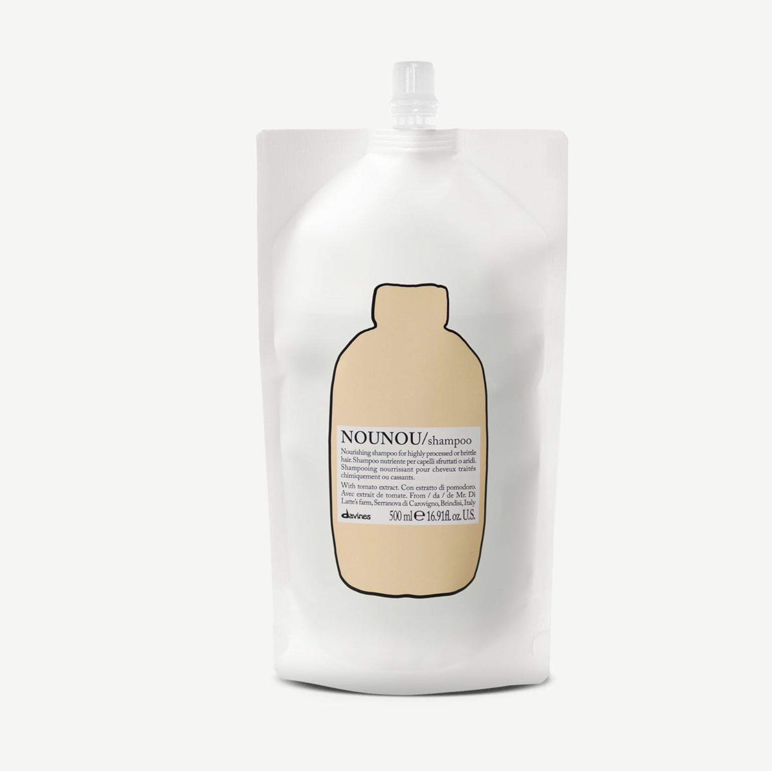 Davines Nounou Shampoo Refill - Рефіл живильний шампунь для пошкодженого схильного до ламкості волосся