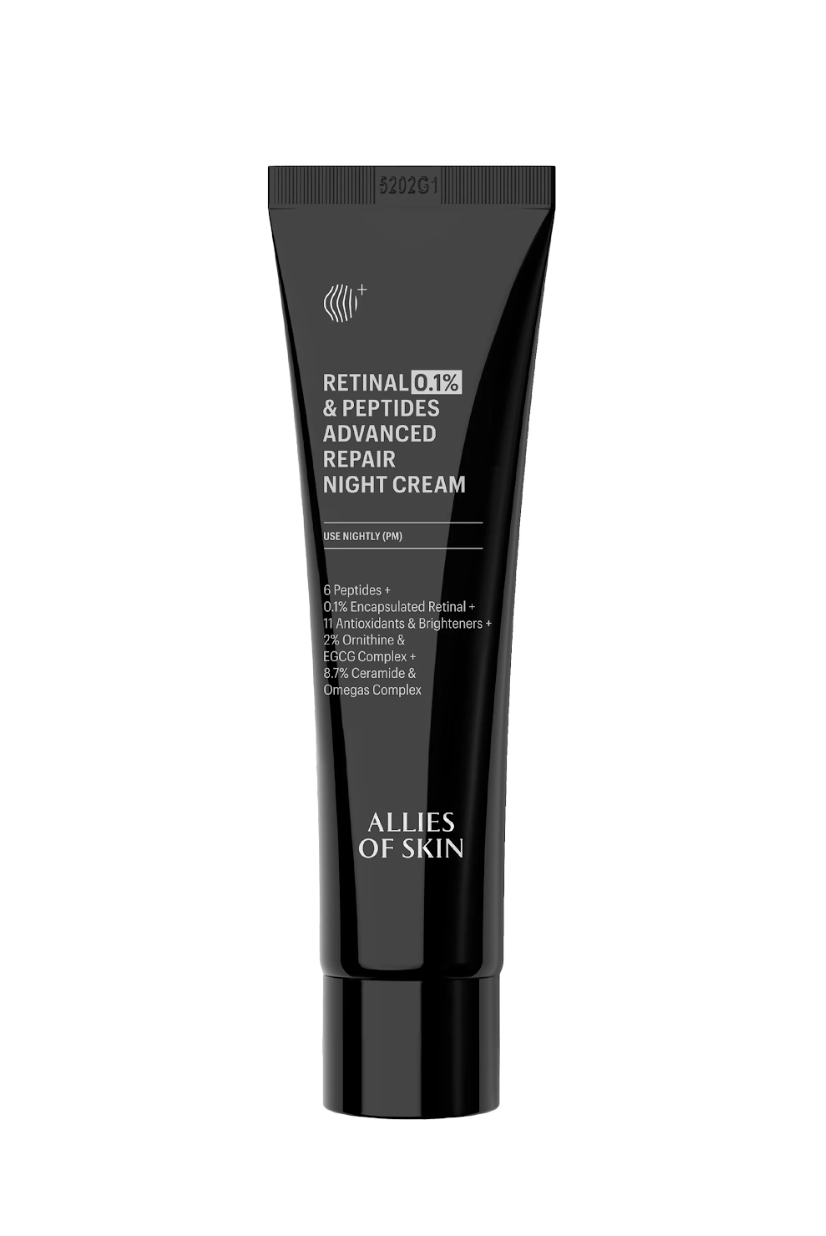 Allies of Skin 0.1% Retinal & Peptides Advanced Repair Night Cream - Крем нічний антивіковий з ретиналем