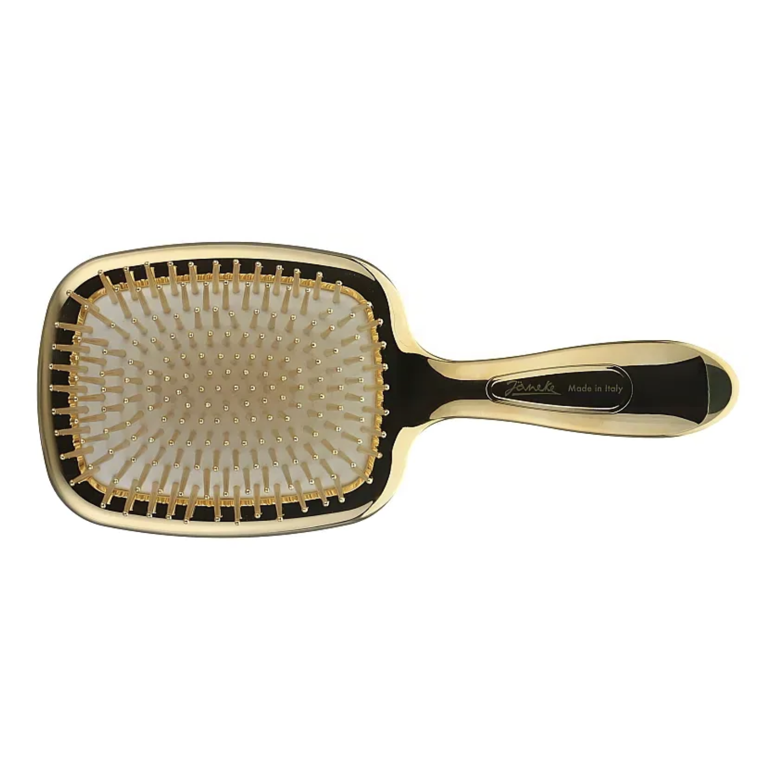 Janeke Hairbrush With Mirror - Щетка для волос с зеркалом золотая