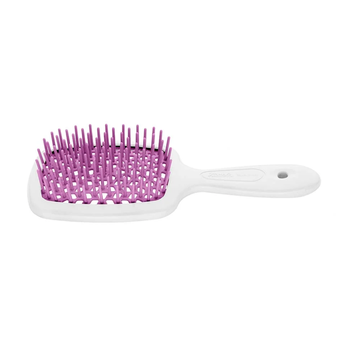 Janeke Superbrush Small - Щетка для волос белая с фуксией 56SP234 FUX
