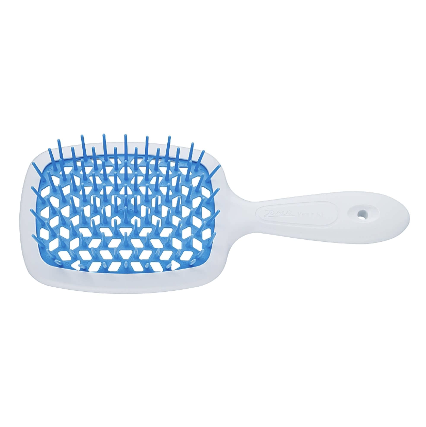 Janeke Superbrush Standart - Щетка для волос белая с голубым SP226BIA TSE