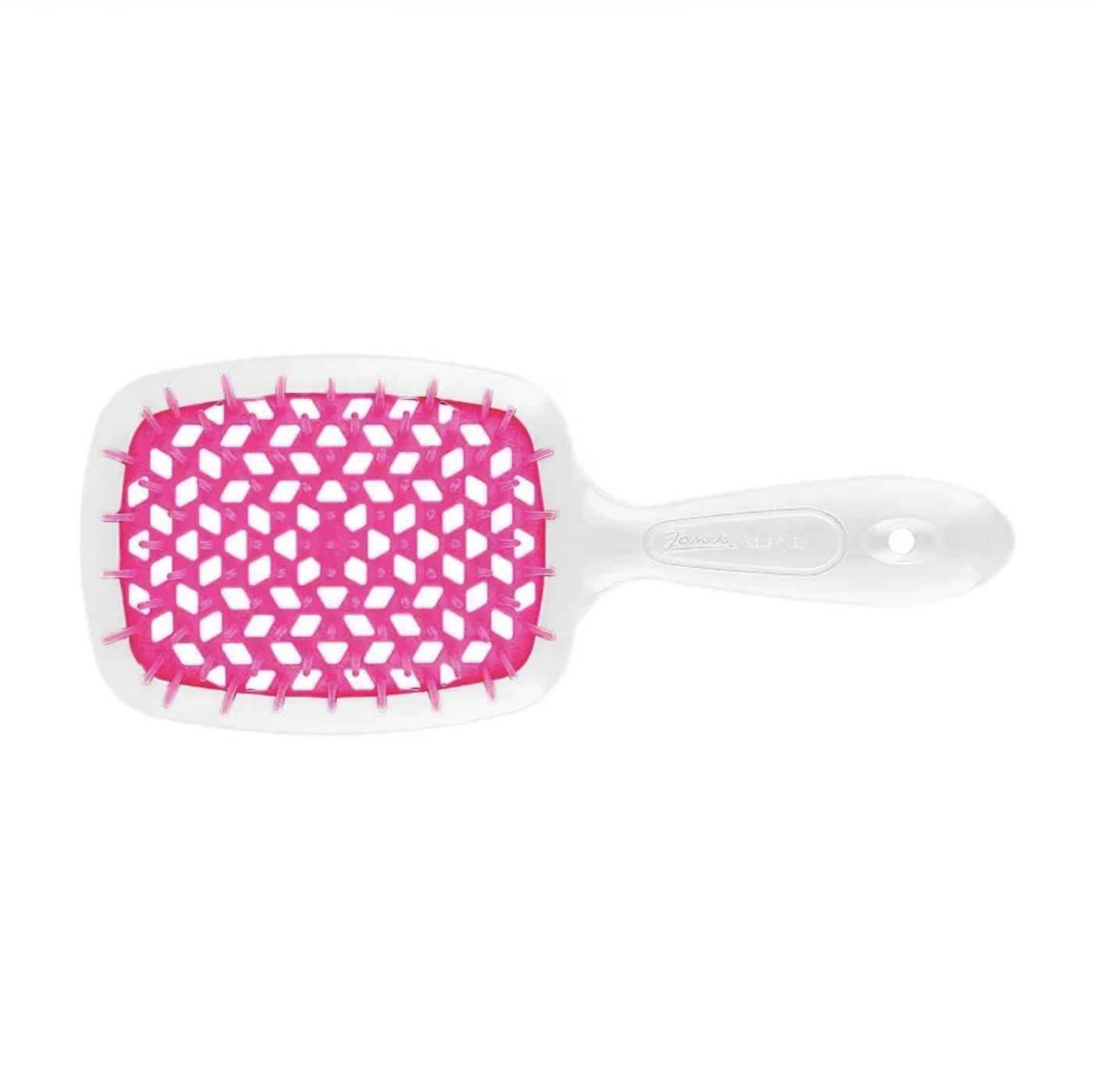 Janeke Superbrush Standart - Щетка для волос белая с розовым SP226BIA FFL