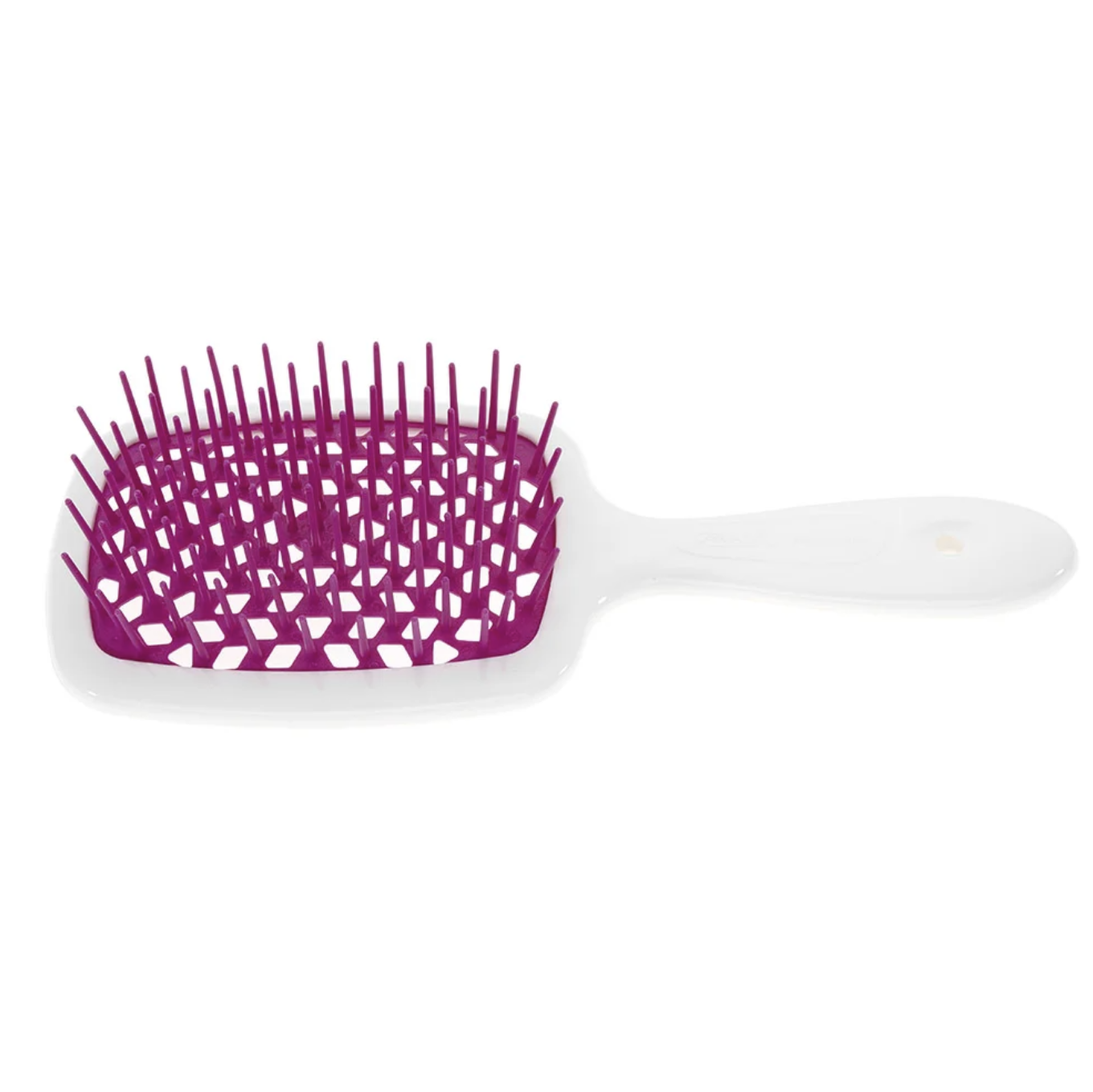 Janeke Superbrush Standart - Щетка для волос белая с фуксией SP226BIA FUX