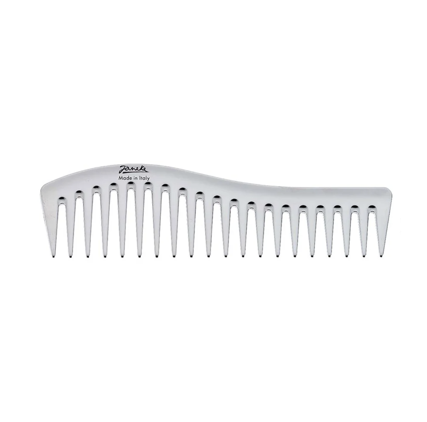Janeke Wavy Styling Comb - Гребень волнистый серебряный CR805