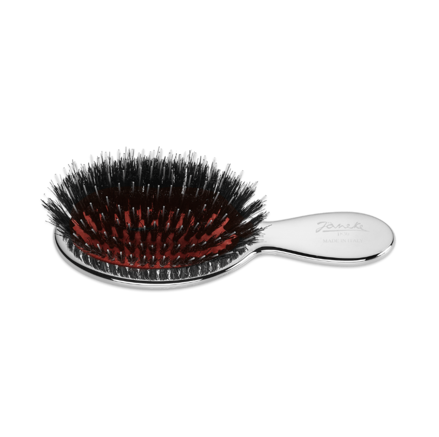 Janeke Hairbrush Mini - Щетка массажная для волос мини серебряная CRSP24M