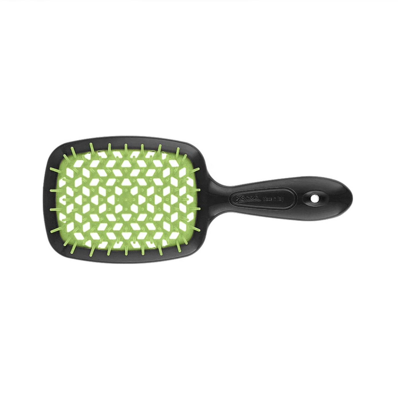 Janeke Superbrush Standart - Щетка для волос черная с зеленым