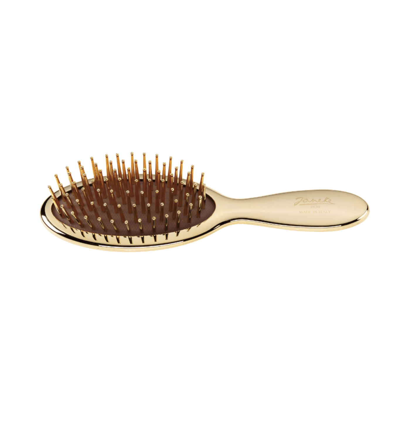 Janeke Hairbrush Middle - Щетка для волос с металлическими зубчиками средняя золотая