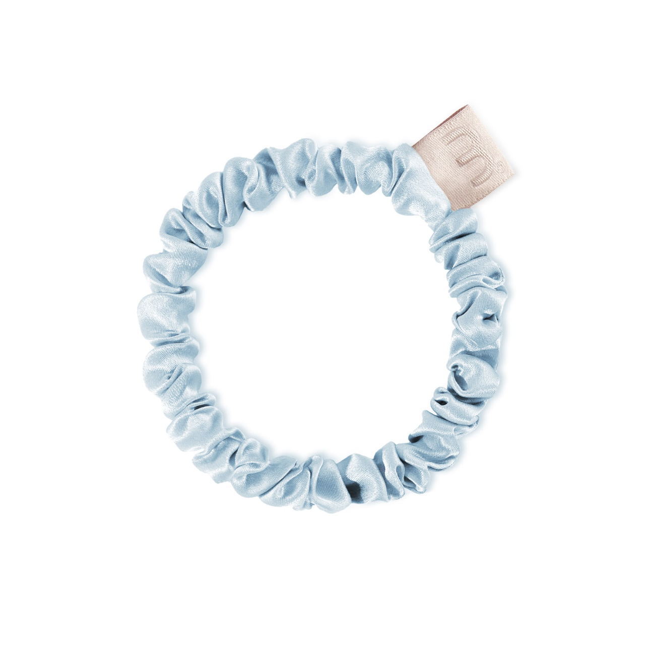 Mon Mou Silk Slim Scrunchie Blue Gray - Тонкая резинка для волос нежно-голубая Mon Mou Silk Slim Scrunchie Blue Gray - Тонкая резинка для волос нежно-голубая