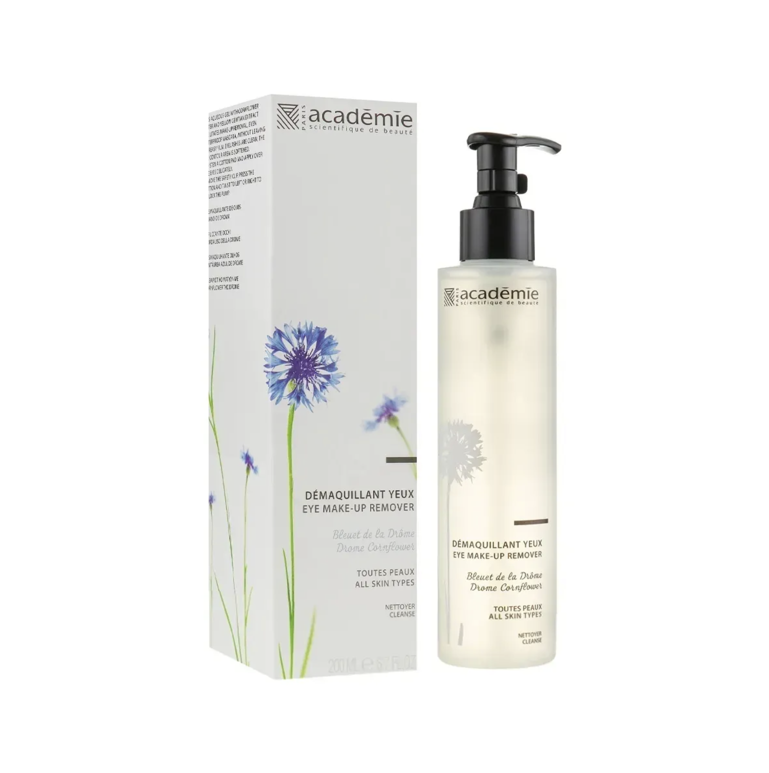 Academie Средство для демакияжа глаз Дромский синий василек Eye Make-up Remover Academie Средство для демакияжа глаз Дромский синий василек Eye Make-up Remover